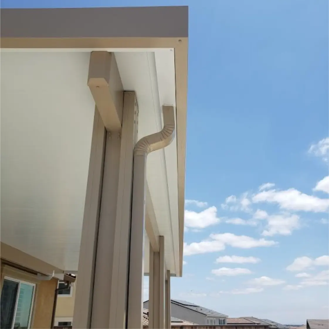 Attached Solid Patio Cover, Gutter Detail in Antioch, CA