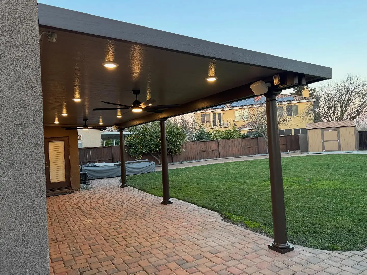 Cover with Recessed Lighting in Stockton, CA